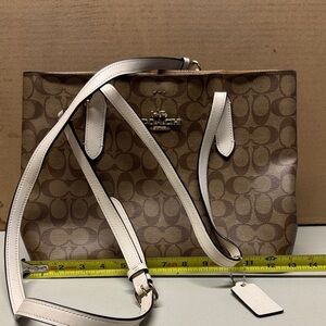 Coach Brown and Cream Signature Tote